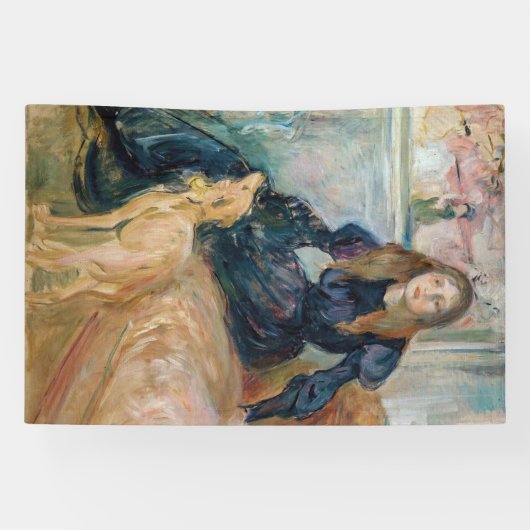Berthe Morisot - Julie en haar Greyhound Laerte Spandoek (Horizontaal)