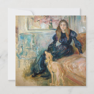 Berthe Morisot - Julie en haar Schotse herdershond Bedankkaart