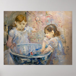 Berthe Morisot - Kinderen in het bassin Poster