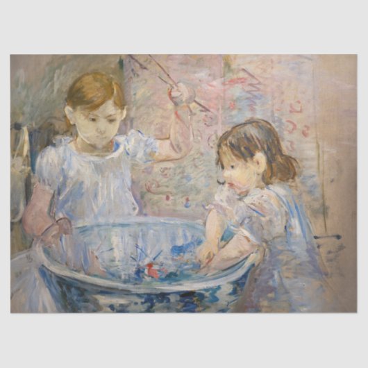 Berthe Morisot - Kinderen in het bassin Tissuepapier (Voorkant)