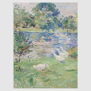 Berthe Morisot - Meisje in een boot met ganzen Tissuepapier