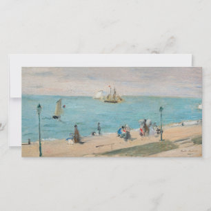 Berthe Morisot - Op het strand, Les Petites-Dalles Bedankkaart