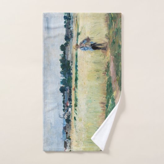 Berthe Morisot - Op Wheatfield in Gennevillier Bad Handdoek (Handdoek)