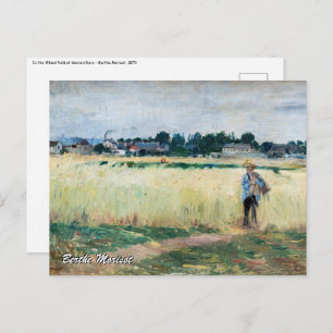 Berthe Morisot - Op Wheatfield in Gennevillier Briefkaart