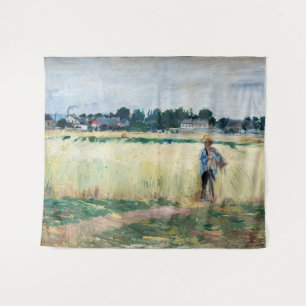 Berthe Morisot - Op Wheatfield in Gennevillier Wandkleed