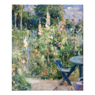 Berthe Morisot - Stockrozen Foto Afdruk