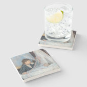 Berthe Morisot - The Cradle Stenen Onderzetter (Zijkant)