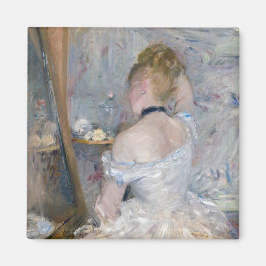 Berthe Morisot - Vrouw bij haar toilet Magneet (Voorkant)