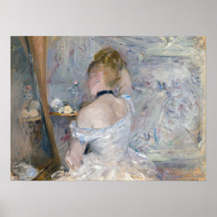 Berthe Morisot - Vrouw bij haar toilet Poster