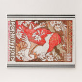 Berthon Art Nouveau Lady Giant Lily Puzzle (Horizontal)