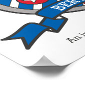 Bertie letter b jongensnaam betekenis crest poster (Hoek)