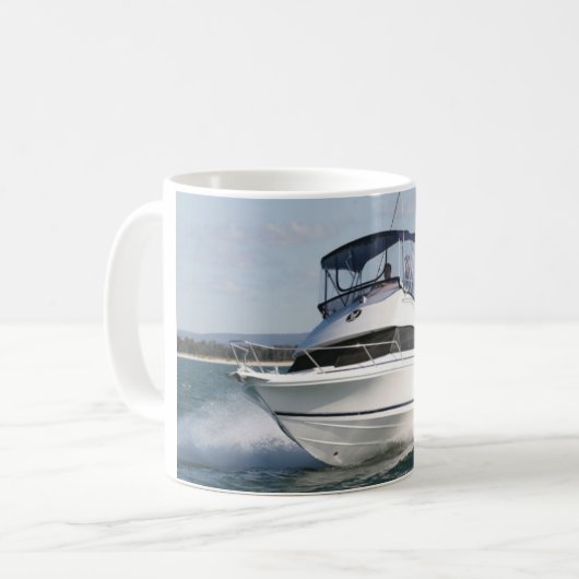 Bertram 25 Boat Coffee Mok Cup (Voorkant links)