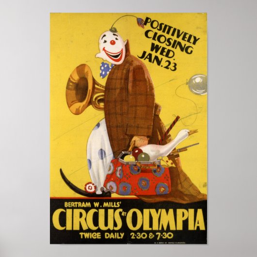 Bertram Mills' Circus at Olympia Poster (Devant)