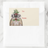 Bertrand le blaireau Noël à/de stickers (Sac)