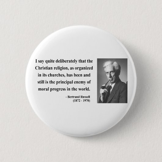 Bertrand Russell Quote 5b Ronde Button 5,7 Cm (Voorkant)