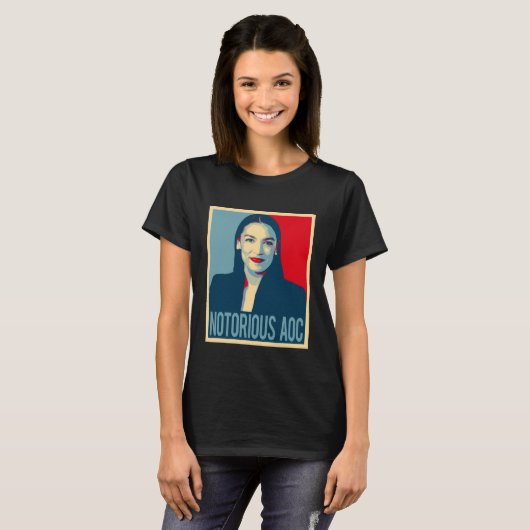berucht AOC Alexandria Ocasio Cortez T-shirt (Voorkant volledig)