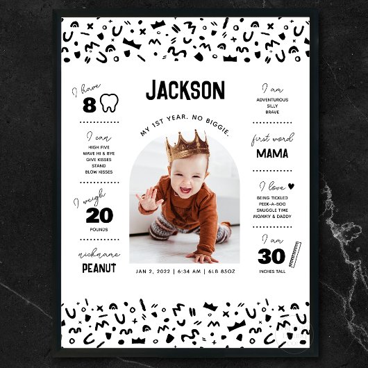 Beruchte één Baby mijlpaal Poster