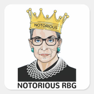 beruchte RBG BLACK - Ruth Bader Ginsburg Vierkante Sticker