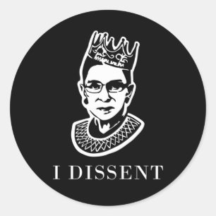beruchte RBG - I Dissent Ronde Sticker