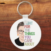 beruchte RBG Ruth Bader Ginsburg Sleutelhanger (Voorkant)
