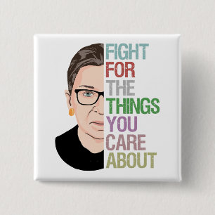 beruchte RBG Ruth Bader Ginsburg Vierkante Button 5,1 Cm