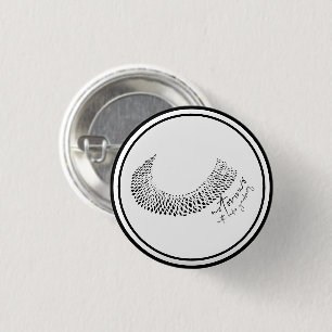 Beruchte RBG Vrouwen Recht Ronde Button 3,2 Cm