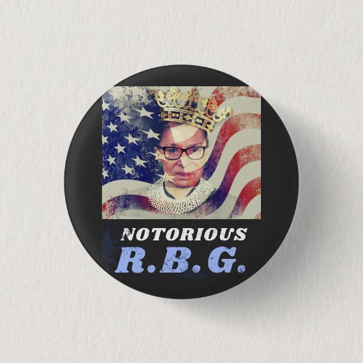 beruchte RGB Ruth Bader Ginsburg Feministische lib Ronde Button 3,2 Cm (Voorkant)