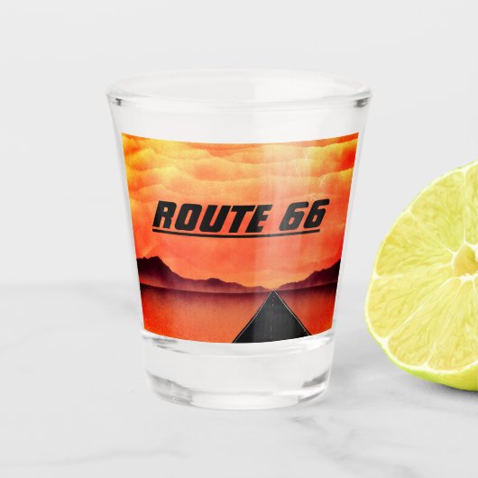 Beruchte Route 66 Shot Glas (Voorkant)