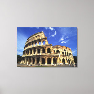 Beruchte ruïnes van het Colosseum in Rome Italië Canvas Afdruk