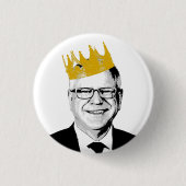 Beruchte Tim Walz Ronde Button 3,2 Cm (Voorkant)