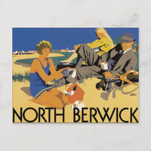 Berwick, Schotland Vintage-poster Briefkaart