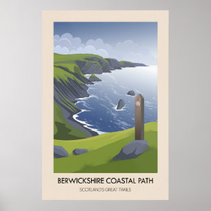 Berwickshire Coastal Path Scotland's Great Trails Poster