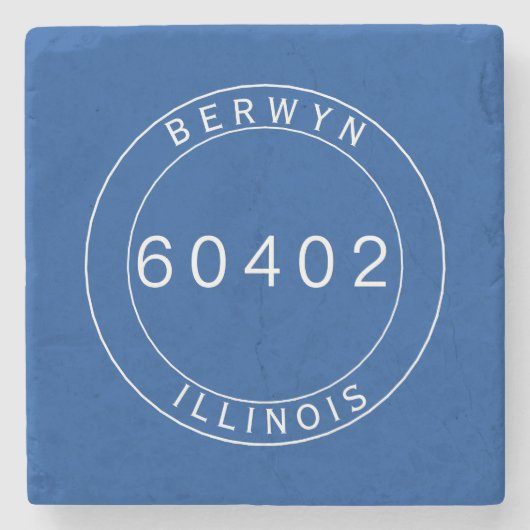 Berwyn, Illnois Zip Code Stenen Onderzetter (Voorkant)