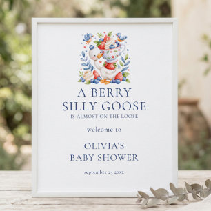 Bes silly Goose Bessen Welkom bij de Baby Shower Poster