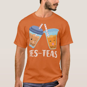 Bes-teas Cute Kawaii Bubble Tea Friends Boba Tea L T-shirt