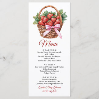 Bes Zacht Aardbei Baby Shower Plat Menu