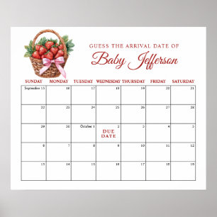 Bes Zoete Aardbei Verwachte Datum Kalender Poster