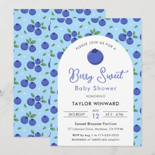 Bes Zoete Bosbessen Baby Shower Kaart