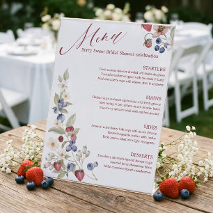 Bes Zoete Bruidsfeest Menu Wilde Bes Bloemstuk Reclamebord Met Voetstuk