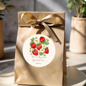 Bes zoete fruit aardbei bruidsdouche favoriet ronde sticker