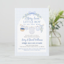 Bes zoete jongen bosbes Baby Shower