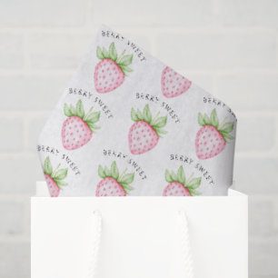 Bes Zoete Waterverf Aardbei Meisje Baby Shower Tissuepapier