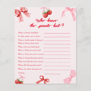 Bes zoete wie kent ouders baby shower spel