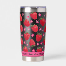 Bes zoete zwarte aardbei bloem tumbler
