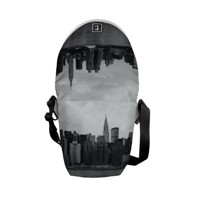 Besace Sac messenger - horizon de New York (Dos droit)