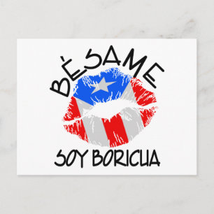 Besame Soy Boricua Kiss Ik ben Puerto Ricaan Briefkaart
