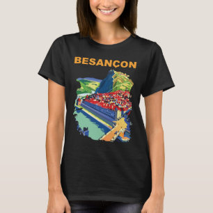 Besancon Frankrijk Stadsgezicht Retro Reis T-Shirt