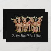 Beschaamde rendier laat een scheet met Kerstmis Feestdagenkaart (Voorkant / Achterkant)