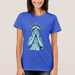 Beschaamde Verdrietige Vrijheidsbeeld T-shirt