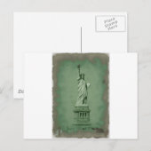 Beschadigd foto-effect beeld van vrijheid briefkaart (Voorkant / Achterkant)